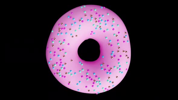 Sprinkles Rotating on a Black Background with Alpha Channel Matte ...