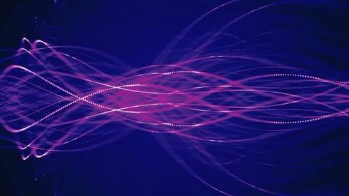 Blue Glowing Lights Lines Animation Loop