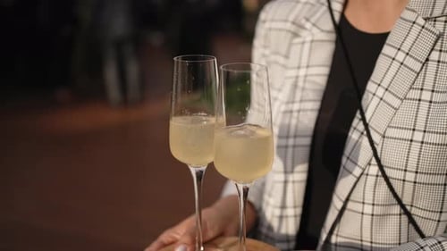 Elegant champagne toast