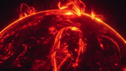 Abstract Fiery Plasma Energy Star Background