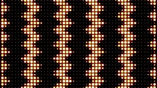 Golden Geometric Light Grid Pulsing Seamlessly Looping Background