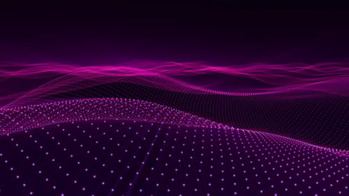 Abstract Digital Wave Grid Particle Loop Background