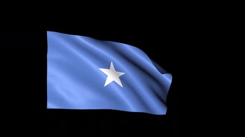 Realistic Waving Somalia Flag Loop Animation