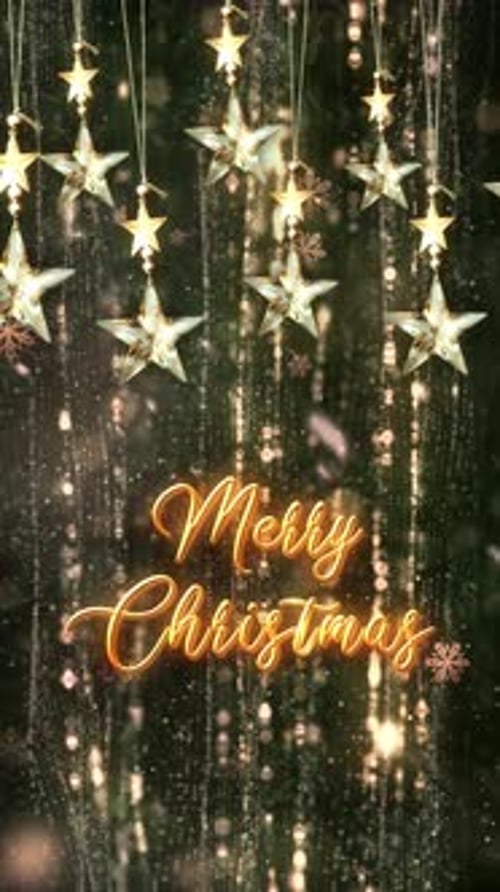 Golden Stars and Glittering Snowflakes Merry Christmas Title Reveal