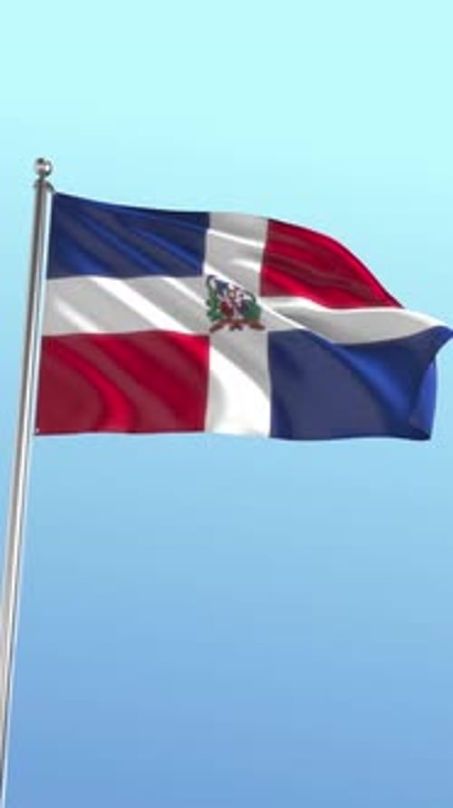 Dominican Republic Flag Vertical