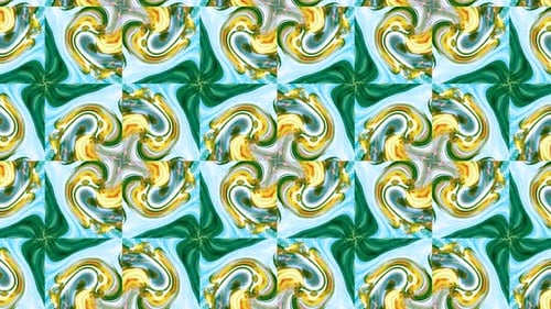 Abstract Fluid Swirls Kaleidoscope Seamless Background Loop