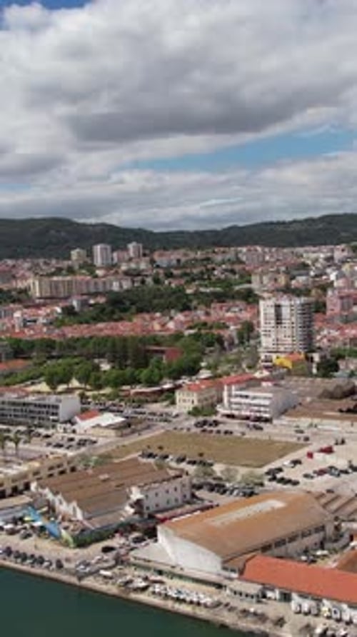 City of Setubal Portugal Vertical Video