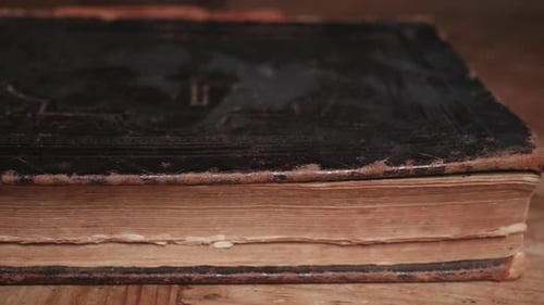 Detailed textures of an antique Bible