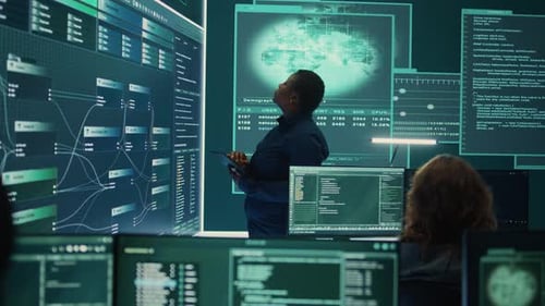 Professional IT Expert Working in a Governmental Security Operations Center