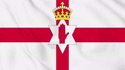 North Ireland Flag Animated 4k