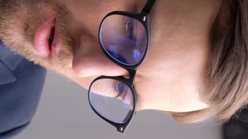 Adult Caucasian Angry Businessman Tired in Office at Desk Stressed with Paperwork Deadline Upset