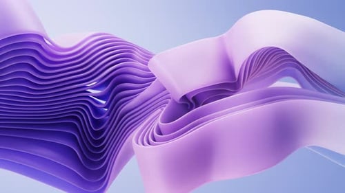 Flowing gradient purple curve ribbons background