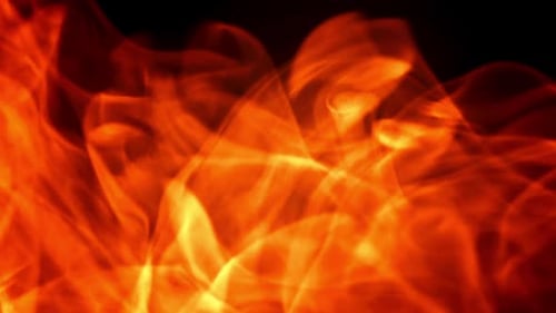 Abstract Flames with Fiery Red and Orange