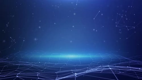 Abstract Digital Network Grid Wavy Background