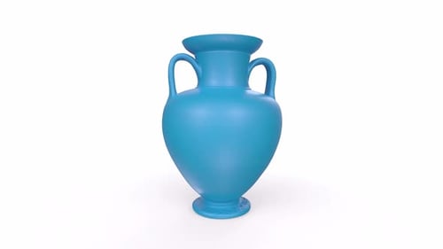Elegant Blue Ceramic Vase