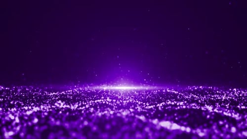 Purple Particles Wave Flow Looped V8