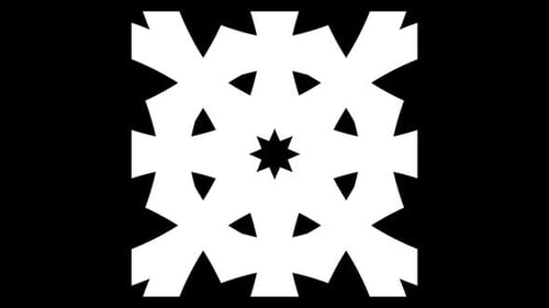 Kaleidoscope Collection: Luma matte transition of mosaic of shrinking star shaped element in middle