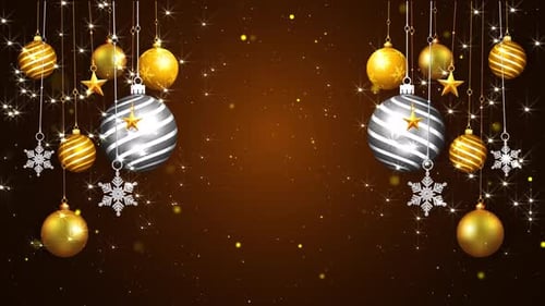 Merry Christmas And New Year Background Golden