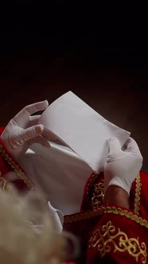 Sinterklaas Reads a Letter From a Child