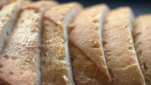 Sliced White Bread Background, Slider Shot