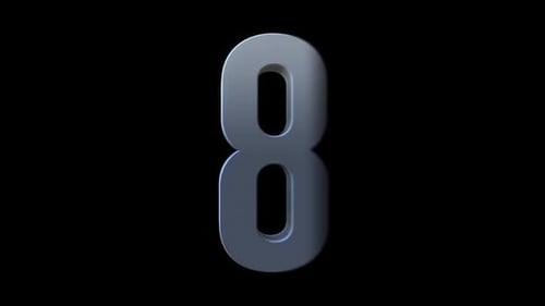 Sleek 3D Rotating Number Eight Animation