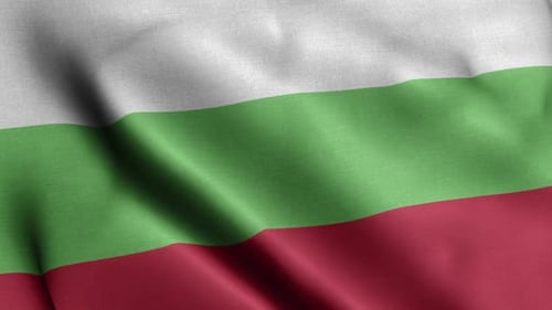 Drapeau de la Bulgarie en gros plan