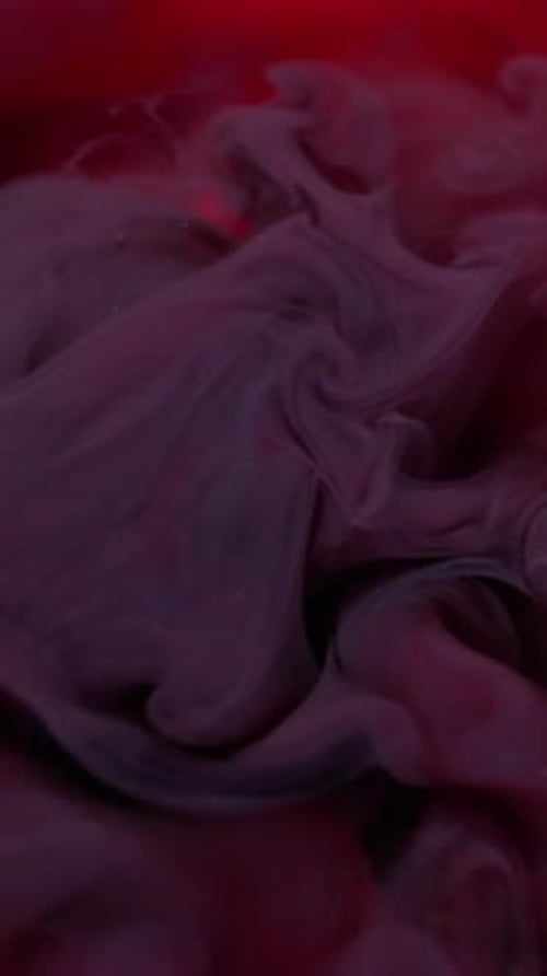 Abstract Swirls of Red and Black Ink