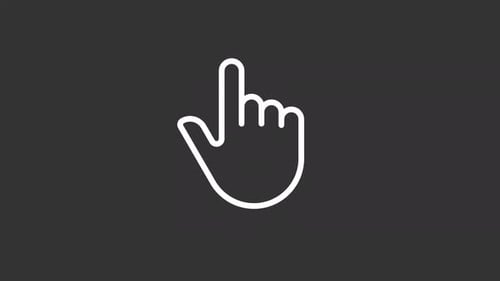 Animated Move Up White Linear Icon