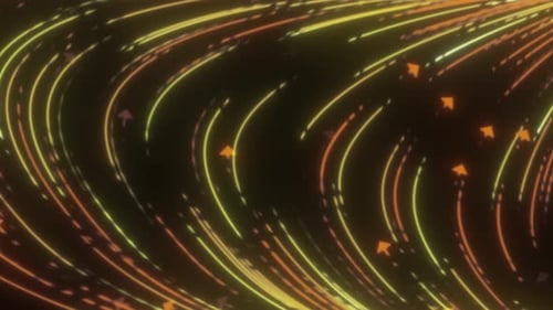 Abstract Glowing Data Flow Loop Background