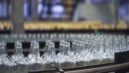 Automated Bottle Conveyor Line at Brewery