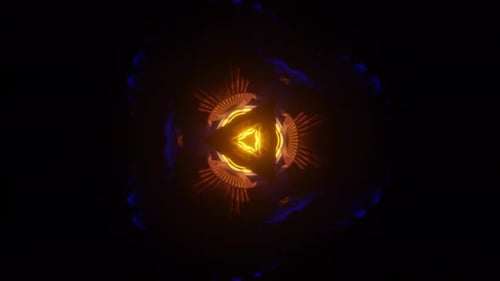 Bunter pulsierender futuristischer psychedelischer hypnotischer Kaleidoskop-Hintergrund