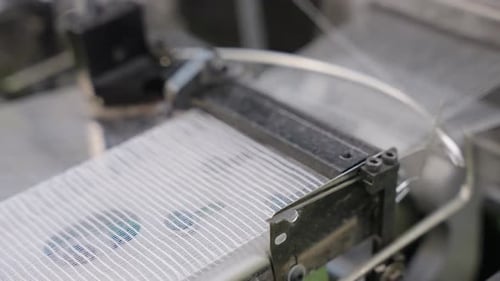 Close up of a loom in action