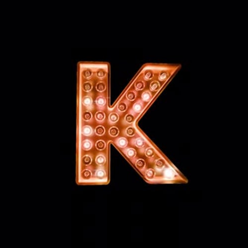 Alphabet léger de la lettre K