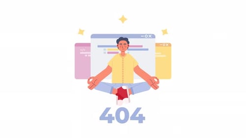 404-Fehler des animierten Softwareingenieurs