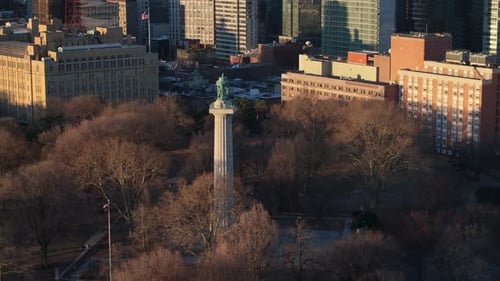 Aerial view of the Prison Ship Martyr's Monument