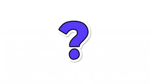 Question Mark? Sticker Alpha Animation