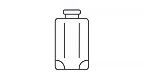 Icono lineal de bolsa animada