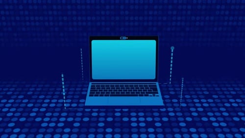 Online cybersecurity protection and network security animation