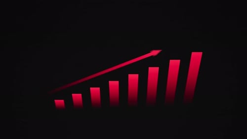 Growing Bar Chart Animation – Business Success Concept