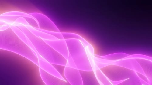 Glowing Purple Neon Abstract Waves Background Animation