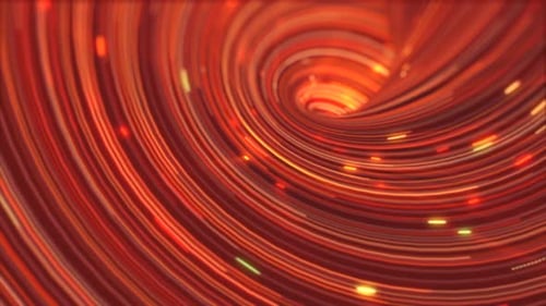 Abstract energy orange swirling curved lines of glowing magical energy