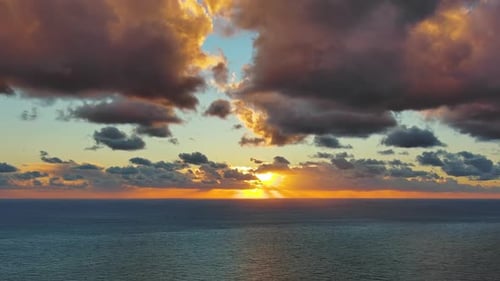 Sea Surface and Beautiful Sunset