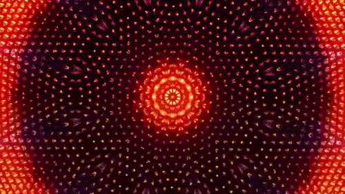 Caleidoscopio dinámico de vibrantes pulsos de luces azules y naranjas