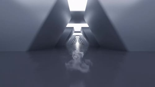 Tunnel vide au style futuriste