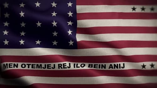 Realistic Waving Flag with Customizable Text Animation Background