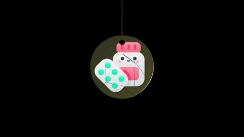 Animated Pill Bottle Icon Reveal