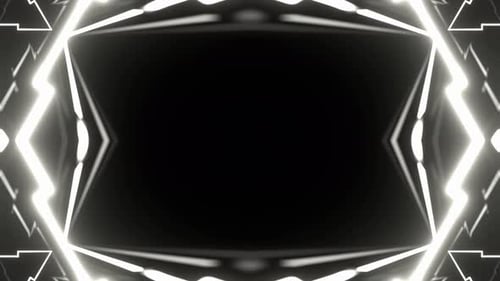White Infinite Symmetrical Laser Neon Abstract Background Vj Loop In 4K