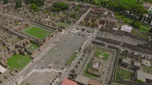 People Visiting Famous Pompeii