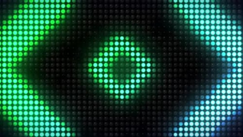 Dynamic Swirling LED Lights Abstract Grid Background