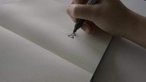 "DUE ASAP" Writing in Work Journal in Office Setting